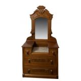 Antique Chest w/ Mirror 77"x35.5"x18"