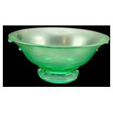 Uranium Glass Serving Bowl 5"x10.75"x8.5"