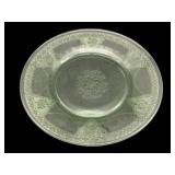 Uranium Green Glass Plate 8.5"