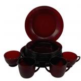 16pcs Red Glass China