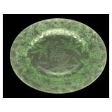 Uranium Green Glass Plate 9"