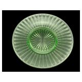 Uranium Green Glass Plate 8"