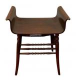 Vintage Bentwood Vanity Stool w/bobbin turned legs