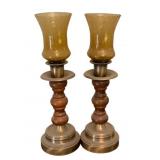 Pair of Candleholders 13.5" Tall