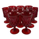 12 Ruby Red Goblets 6.5"x3.75"