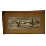 Framed Watercolor 12"x21"