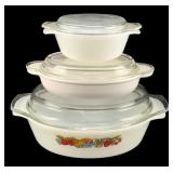3 Covered Casserole Dishes w/ glass lids