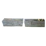 2 Concrete Planters 10"x30.5"x10"