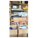 Assorted Items on Shelf & Floor in front of Shelf