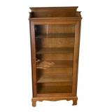 Antique Oak Bookcase w/ Single Door 65.5"x30"x13"