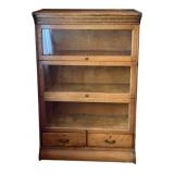 Glass-Front Bookcase 55"x34"x12.5"