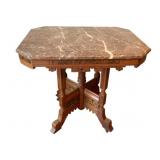 Marble-Top Table 32.5"x33"x24"