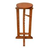 Round Wood Plant Stand 35"x14"