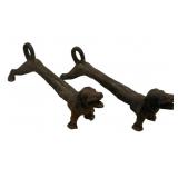 Pair of Dachshund Figures Andirons