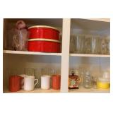 Cabinet Lot Assorted Glassware & More