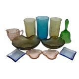 Assorted Colored Glass Items