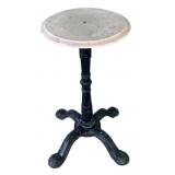 Metal Base Marble Top Stand 25"x14"
