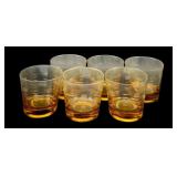 6  Amber Tinted Glasses 3.25"x3.25"