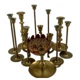 Assorted Brass Candleholders