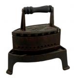 Antique Galli Iron w/ Trivet Stand