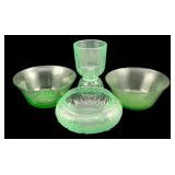 4 Uranium Glass Items