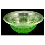 Uranium Glass Mixing Bowl 4.25"x9.5"