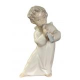 Lladro Angel with Flute Porcelain Figure 6.5" tall