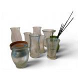 Assorted Glass Vases & More