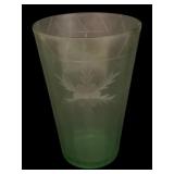 Uranium Glass Vase 8.25"x5.5"