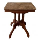 Marble-top Table 29"x26"x18"