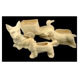 4 Ceramic Animal Planters