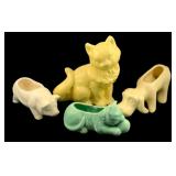 4 Ceramic Animal Planters