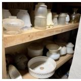 Assorted Items on 2 Shelves