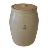 2 Gallon Crock w/ Lid 12"x8"