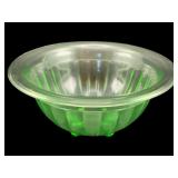 Uranium Green Glass Bowl - 4 x 9.5