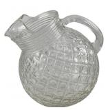 Glass Ball Pitcher 8"x9"x7"