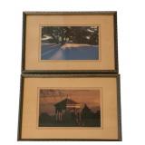 2 Framed Prints 10.5"x14.5"