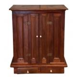 Antique Wood Cabinet 35.5"x27.5"x9"