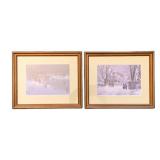 2 Framed Prints 9"x11"