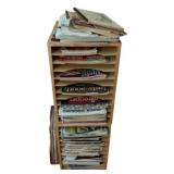 Magazine Stand w/ contents 32"x11"x12"