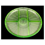 Uranium Glass Serving Platter 10" round
