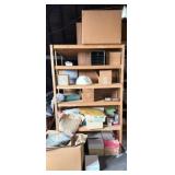 Assorted Items on Shelf & Floor in front of Shelf