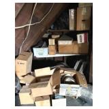 Assorted Items on Shelf & Floor