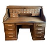Antique Roll-Top Desk 49.5"x60"x34"