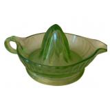 Vintage Uranium Glass Juicer - 4 x 8.5 x 6