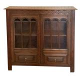 Antique Cabinet Bookcase 48"x50"x12"