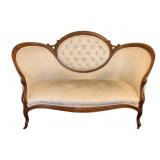 Antique Victorian Cameo Back Settee 36"x60"x32"
