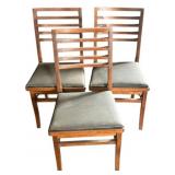 3 Vintage Chairs - 37 x 17.5 x 15