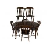 Dining Table & 6 Chairs w/ one leaf