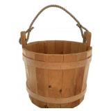 Wood Bucket w/ rope handle - 14 x 14